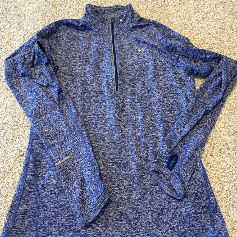 Nike Heathered Blue Dri-FIT Top size medium
